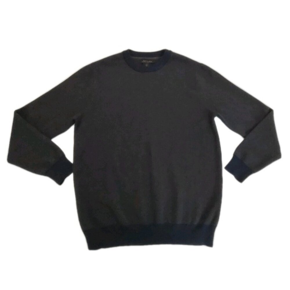 Lachlan British inspired Cable Knit Pullover Men Sweater Size Large Gray Blue